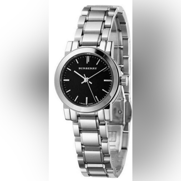 Burberry Women's Silver and Black Watch - Picture 2 of 4